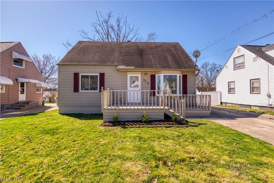 Welcome to this newly renovated cape cod in the Barberton City School District. This home has been newly renovated with a beautiful and modern kitchen including white shaker cabinets, stainless steel appliances, and modern backsplash. Renovations also include fresh paint throughout, carpet, new water tank, hardware, and fresh landscaping.  There is a huge sunroom that faces the back yard with lots of windows for light, perfect for an extra sitting room. Two bedrooms sit on the main floor and upstairs is a spacious bedroom. There is a detached one car garage and a privacy fence for the backyard. Call for a private showing today!
