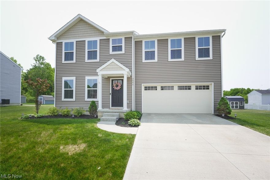 Welcome to the stunning 2684 Green Hill in the beautiful Ravenna, Ohio! This spacious and meticulously-maintained home is perfectly situated in a desirable neighborhood, offering comfort and luxury to its new owners. Boasting 4 bedrooms and 2.5 bathrooms, this home is perfect for those that love entertaining or simply want space to relax. As you enter the home, you'll be greeted by a spacious formal living room with large windows that allow natural light to flood in. The living room flows effortlessly into the kitchen, which is the heart of the home and features plenty of counter space, stainless steel appliances, and a large center island. Upstairs, you'll find the expansive master suite complete with a walk-in closet and an ensuite bathroom. There are also three additional bedrooms with generous closet space and a shared full bathroom. Laundry is also located on the second floor. This home is perfect for movie nights with its spacious family room, and a separate office space for thos