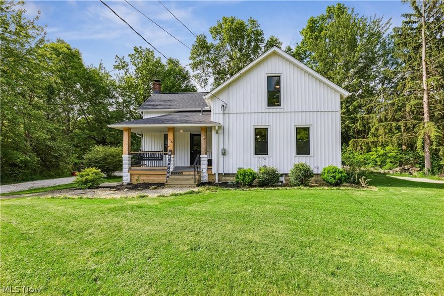 Welcome to a truly remodeled, turn-key farm house, a rare find in Olmsted Township! This century home has all the modern updates, while maintaining its original charm. This remodeled 3 bedroom 2 full bath home features a beautiful kitchen with center island, quartz countertops and stainless steel appliances. As you step into the dining and living room, you will enjoy the elegance of wood floors and abundance of natural light. The first floor boasts a full bath and convenient first floor laundry. Upstairs, you'll find three bedrooms and another full bath. Outside, you can relax in the large private yard complete with a brand new 2 car garage with attached covered carport or patio- spring 2024. Some of the many recent interior updates include flooring, lighting, electrical panel, glass block windows - all 2022. Stay comfortable with a brand new HVAC system - 2023. Exterior improvements include roof, gutters and windows - all 2022.  Don't miss this fantastic home!