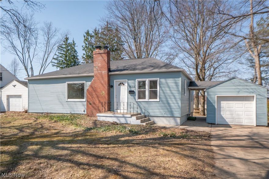 Fresh updates and comfortable one-floor living come together in this inviting 3-bedroom ranch in Kent! Set on a spacious .31-acre lot, this home offers a bright living room with a large picture window, wood-burning fireplace, and stylish shiplap accent wall. The eat-in kitchen has been updated with granite countertops, tile backsplash, and stainless steel appliances, with easy access to the open breezeway and detached 1-car garage. The primary bedroom features a walk-in closet, wood-paneled ceiling, and convenient access to the full bath and main-level laundry. Two additional bedrooms and built-in hallway storage complete the main level. The partially finished lower level offers a large rec room, bonus space, and additional storage, adding flexibility for everyday living. Outside, enjoy the front porch, backyard patio, and storage shed, along with recent exterior improvements including new vinyl siding, roof, furnace, A/C, windows, and interior doors. Public water and public sewer. A move-in ready opportunity close to everything Kent has to offer!