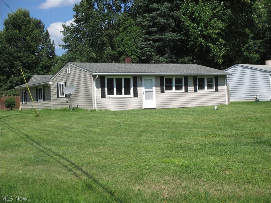 Extra Large 3 BR Ranch on Private Lot offers many amenities including: 1374 Sq Ft. Other Features are:  Living Room with Laminate Floor; Large Eat-In Kitchen with Appliances, Ample Cabinets and Double Sink; Super Large Family Room with Laminate Floor, Floor to Ceiling Fireplace, Inviting enclosed Foyer, Laundry Room Closet and Ceiling Fan; plus Garage. Newer well pump and water bladder. Located on back street which affords great yard for gardening, picnics, play area and privacy. Don’t miss this one.