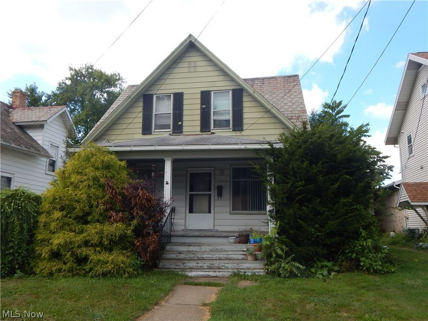 Solid older home that has been used as a long term rental property.  Fenced in back yard, 2 car detached garage.  2 bedroom, 2 full bath.  Full basement.