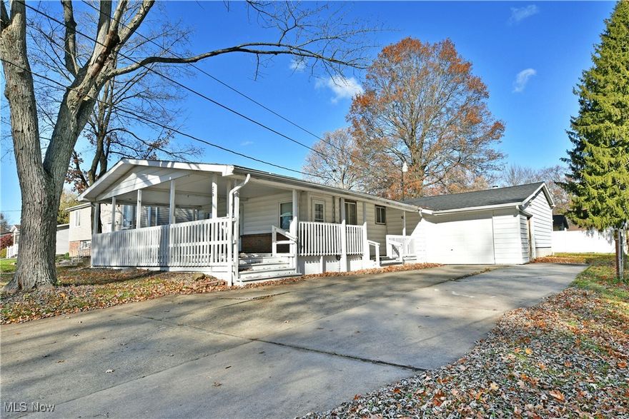 Are you the type of person who loves spending time on their covered patio; relaxing with a good book and a warm coffee or maybe hanging out, entertaining some friends as you enjoy the fresh air together? The perfect, three-bedroom ranch has just hit the market for you! Thie wonderful Niles offering delights with its expansive front covered patio, fenced-in and carpet lined, ready to take on your favorite past times. Curb appeal continues as you note the wide cement driveway and extra deep, single car attached garage. Step inside to find clean, freshly renovated and move-in-ready living space that begins with an impressive, carpeted great room. Around the corner, a brightly lit kitchen showcases its warm, custom cabinetry and recessed lighting that shines down over the stone-look countertops. Casual, eat-in dining space offsets both basement access and advantageous side entrance. Down the main hallway, three inviting bedrooms increase in size to include an oversized master bedroom with its dual closets. A lovely full bath completes the first floor with its updated combined tub and shower surround. Rec space and dry storage can be found at the basement level along with utility provisions. Updates include roof in 2022, Furnace and HWT in 2020 and newly painted throughout.