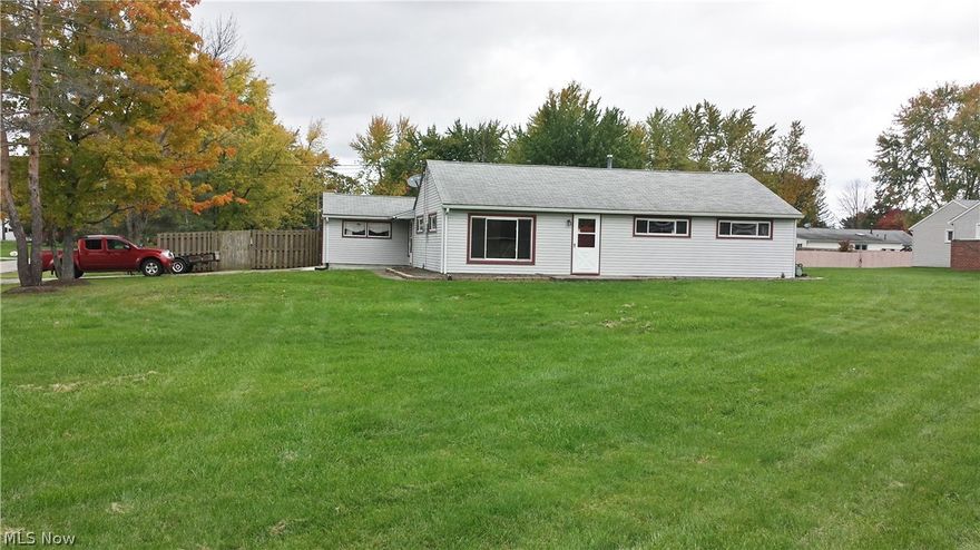 Convenient ONE FLOOR living in this 1264 sq. ft. ranch with many updates conveniently located in Streetsboro, Ohio.  This open floor plan interior is ready to move in with newer carpet and flooring throughout most of the home.  Gorgeous kitchen with oak cabinets, all appliances - built in dishwasher, refrigerator and gas range/oven.  Laundry area is NOT in the kitchen (a common complaint in this style home) - washer and dryer are included.  This home has gas heat and central air conditioning.  Exterior features a large yard - much of which has privacy fence - a private/covered patio, storage shed, and swimming pool.   Easy access to I-480, I-271, Rt. 8, and Turnpike - Streetsboro is approximately 15 minutes from Kent, 25 minutes to Akron or Bedford, and less than 40 minutes to downtown Cleveland.  Seller is offering a 12 month home warranty - ask for details, $100 deductible applies.