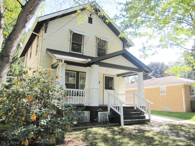 Great find in Kent! Spacious colonial very close to university. This home is updated and has high efficiency Furnace and Central Air, and New Hot Water tank. There is a Full Bath on first and second floors. The first floor also has a Family room, Living room, Formal Dining room plus a front porch and an enclosed rear porch. There is an oversized, newer 2 car garage. The entire interior was just repainted with high quality paint in fashion/neutral colors. The trim on the exterior was just scraped and painted so this property is in "move in" condition. There are beautiful hardwood floors and gorgeous natural woodwork.