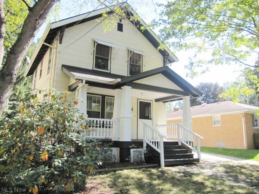 Great find in Kent! Spacious colonial very close to university. This home is updated and has high efficiency Furnace and Central Air, and New Hot Water tank. There is a Full Bath on first and second floors. The first floor also has a Family room, Living room, Formal Dining room plus a front porch and an enclosed rear porch. There is an oversized, newer 2 car garage. The entire interior was just repainted with high quality paint in fashion/neutral colors. The trim on the exterior was just scraped and painted so this property is in "move in" condition. There are beautiful hardwood floors and gorgeous natural woodwork.