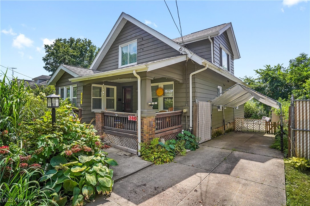 380 Ruckel Rd, Akron, OH 44305 is charming home featuring 1,688 square feet, 4-bedroom (5th potential), 2 full bathrooms in an adorable Cape Cod style Craftsman home in Akron's Ruckle subdivision w/ architectural history. Built in 1928, this two-story residence blends vintage charm w/ modern updates, offering comfortable living on a beautiful lot. Welcoming front porch to enjoy the East facing morning sun with a cup of coffee, step inside to discover a LARGE living room w/ hardwood floors, built-in bookcases, elegant chandeliers, natural trim & decorative fireplace. All the natural woodwork enhances its timeless appeal, the front sunroom w/ hardwood floors provides a bright interior space for reading & relaxation. Awesome dining features gorgeous built-in window seat w/ storage drawers. Updated kitchen w/ appliances included, flows into the morning room w/ breakfast area & the sliding glass doors to the rear deck which overlooks a home oasis of pleasant plants & private back yard seating. Additional 1st floor spaces include, front bedroom, the den that could be another 1st floor bedroom (totaling up to 5 bedrooms) by adding doors, full main bathroom w/ tile floors, shower surround & glass block. Covered & screened in rear porch besides the tiered deck to enjoy.
Primary 1st floor bedroom as well as large 2nd Primary & secondary bedrooms & additional small bedroom upstairs or use for home office all featuring hardwood floors & 2nd full bathroom, great for multi generational living!
Full basement w/ recreation room & laundry area that could use some paint, flooring & TLC. Featuring central air conditioning, ceiling fans, gas heating & appliances included, even washer & dryer.
Rectangular city lot has garden space & a private backyard w/ wood privacy fence. Parking includes concrete driveway w/ additional street parking. One year warranty, being sold as is, located in Akron City School District w/ City utilities. Home offers historic character w/ modern amenities.