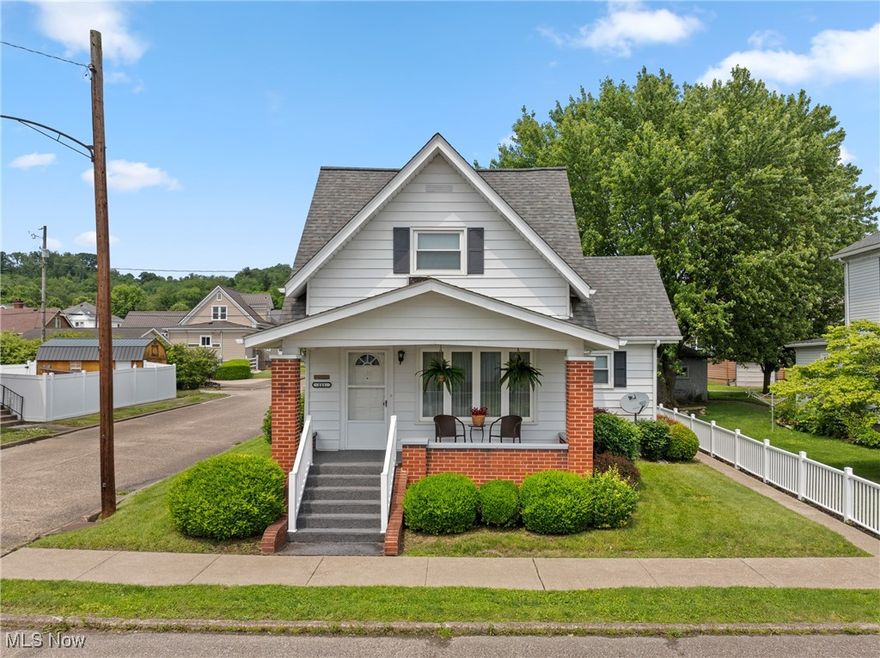 Move-in ready Cape Cod home situated on a desirable corner lot in Shadyside. This well-maintained and immaculate property is filled with natural light throughout and features all new windows, new PEX plumbing lines, and a newer HVAC system (2023). A whole-house generator conveys with the home for added convenience. The first floor offers a spacious living room, dining room, and updated eat-in kitchen, large laundry room with storage, and an updated full bath. Upstairs includes two generously sized bedrooms and an additional full bathroom. Additional laundry, bathroom and storage in the basement. Exterior features include a flat, usable yard, both front and back porches perfect for relaxing or entertaining, and a 2-car detached garage with a private driveway offering ample parking. This home combines classic charm with modern updates, making it truly move-in ready. Call today! It will not last!