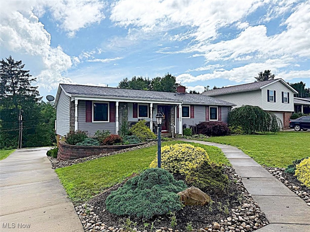 Well maintained 3 bedroom ranch home with 2 car garage. Main floor has an updated kitchen with custom cabinets, granite countertops, and stainless steel appliances. Living room has vaulted ceilings and a sliding glass door that leads out to the large composite deck with a hot tub. The rest of the main floor has 3 bedrooms and a full bath with a tile shower. Basement is partially finished with additional 2nd bathroom.