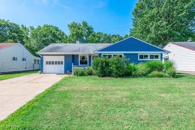 Clean and cared for 1st floor living offered in this 3 bedroom ranch on a large 236 ft deep lot with attached garage which is now being used as a family room/ laundry room. Beautiful wood floors in large Living room and Dining Room. Kitchen offers New Stove 2024, Refrigerator and built in wine rack. Three good size bedrooms with large closets. Updates include Vinyl windows, New HWT 2024. Double wide driveway. Nice and peaceful patio on back of the house and shed.