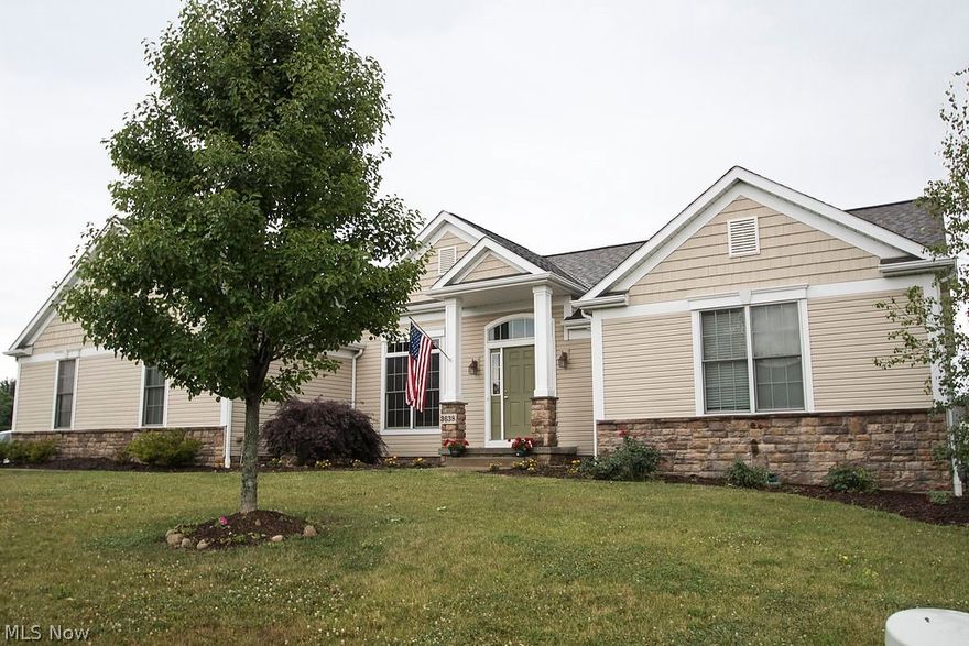 This immaculate one-owner home, built by custom home builder, Dutch Heritage Homes, has been lovingly cared for since 2007. Including the 20x20 family room in the lower level, which was professionally finished with poured concrete walls and plumbing for a kitchen and half bath, there is a total of 2,524 sq feet, with 2,124 on the main level. This ranch style home has a foyer entry, 9' ceilings, 4 bedrooms, a large 15x19 great room with a stone fireplace and vaulted ceiling, plus a 21x15 kitchen! Additionally, the kitchen comes equipped with all newer appliances, pantry and a spacious island with breakfast bar. The dining room is elegant with wide arches and columns, while the master suite, with a walk in closet and an 11x14 master bath, has his/her sinks with cultured marble counters, separate shower and soaking tub. The exterior is fabulous with stone and vinyl construction, situated on a large lot, in one of the top rated school systems in the county. The 2 car garage has running wat