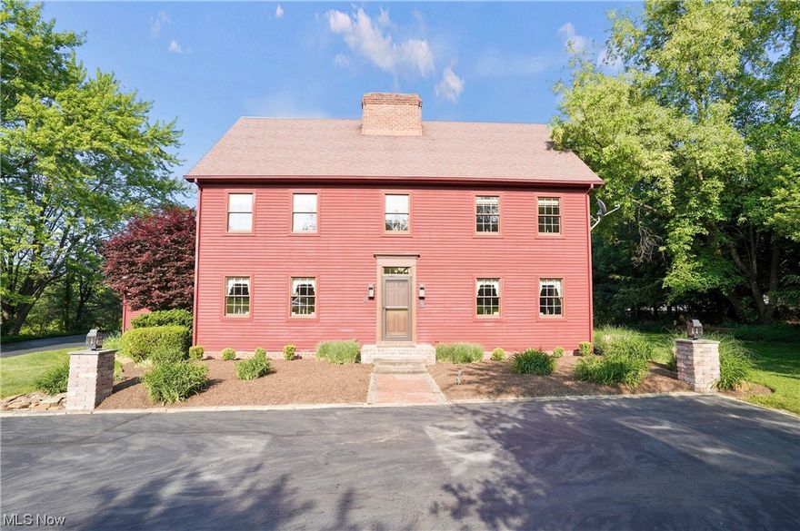 Welcome to this meticulously maintained 3 bedroom garrison style colonial - ready and waiting for it’s new owner!! Nestled on 2 acres of a former apple orchard the secluded yard is the epitome of country living. Enter in through your attached garage to the family room with stunning backyard views through bay windows and an incredible brick floor. An impressive fireplace commands attention and gives unmistakable character to the open style family room and kitchen area. Completing the first floor is your laundry and half bath with a formal dining room and separate living room, both boasting fireplaces for a total of 3 on the main level! Upstairs you will find an owners suite with a private bath, 2 bedrooms with a bathroom steps across the hall and ample closet and storage space throughout. The third floor offers its own full bathroom and can be used as another bedroom, office, rec room, and more! Walk out back to grab an apple off of one of your trees and enjoy your expansive patio and m