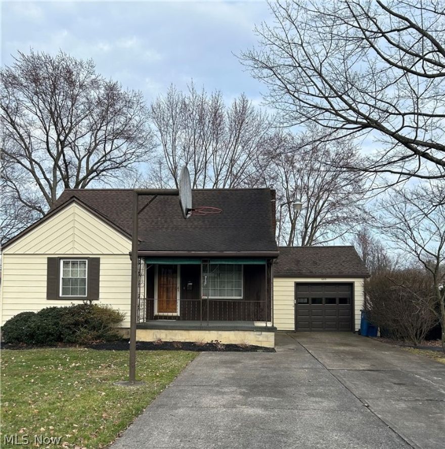 Beautiful two story cape cod with first floor bedroom.  Eat in kitchen with bay window and tons of storage with oak cabinets.  Large kitchen table will fit as well. Hide away table if needed. Step down into the addition family room with fireplace. Family room has built in cabinets and shelves.  So much storage! Off of the family room a newer sunroom addition awaits you!  Enjoy your coffee and get togethers for entertainment! Second bedroom is large on the second floor.  Possible third bedroom can be finished in the attic space. Basement has a small kitchen for canning etc along with a canning closet.  Full bathroom with shower in the basement.