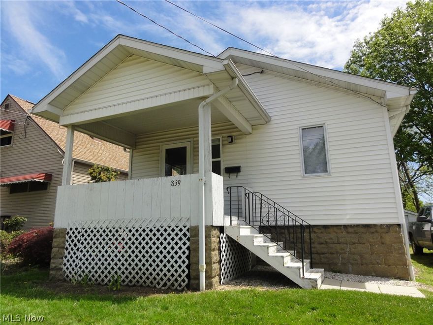 If you are looking for a genuinely nice home for this price range….look no further!  You can pack and move in!  This cozy bungalow style home offers a large open & inviting living room, nice size kitchen with eating area, 2 bedrooms and 1full bathroom.  The main living area has been recently updated, freshly painted and all new flooring throughout!  There is a full basement, detached 1 car garage and all of this sits on a double lot!  Call today to schedule a time to see because this one won’t last!