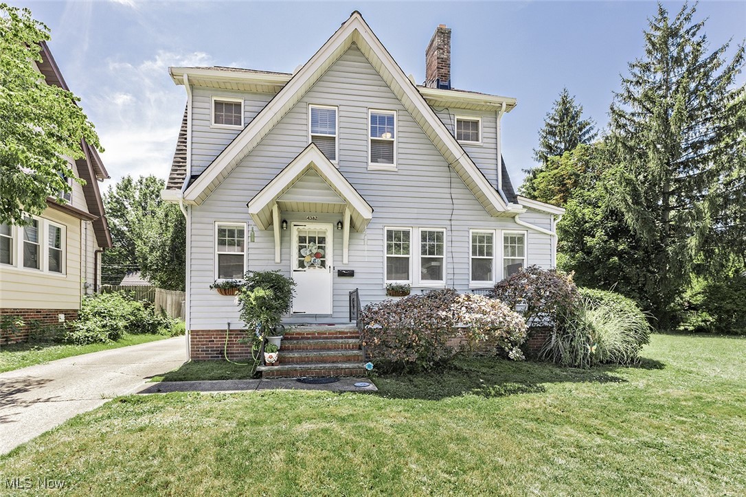 Wonderful 3 bedroom colonial with third floor bonus room. Neutral decor and hardwood floors throughout, the interior boasts a wonderful footprint that will accommodate all of your family needs - whether hosting large gatherings or simply enjoying the routine of daily life, this is a great floorplan. Spacious eat-in kitchen with ample cabinet/counterspace, a peninsula w/ barstool seating and all appliances stay. Warm and inviting living room filled with natural sunlight and a lovely decorative fireplace. First floor den just off the living room - perfect for a sitting area, office, reading room, gaming area or just relaxing with that morning cup of coffee. Formal dining room with built in corner cabinets. The second floor features three nicely appointed bedrooms, a full bathroom and a fabulous sunroom that could be a second office, craft room, study area or gaming room. Bedroom 3 affords access to the third floor bonus room providing a wonderful flex space for recreation, exercise, an additional living area, guest or teen suite. The spacious basement with glass block windows has a half bath and will accommodate all of your storage needs. Home Warranty. Plenty of greenspace in private fenced in backyard. Close to shopping, restaurants and parks. Approximately a 5 -7 minute drive to Notre Dame College and John Carroll University. About a 12 - 15 minute drive to University Hospital, The Cleveland Clinic, Case Western Reserve University and the University Circle cultural hub. This is a wonderful home, location and opportunity!!