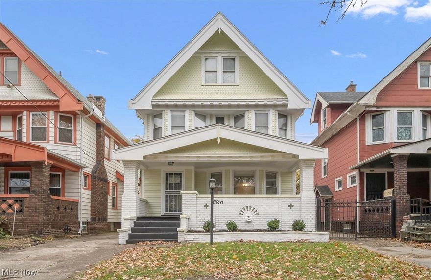 Welcome to the Beautifully renovated 5 bedroom, 2 bath home located minutes away from the Cultural Gardens and very close to the Boulevard. Step inside to fresh interior paint throughout in neutral colors, brand new vinyl flooring for durability and style and all new fixtures throughout. The kitchen has been updated with a new countertop, flooring and brand-new stainless-steel appliances. Both full baths have been tastefully redone, boasting marble vanities and stylish fixtures. Upstairs you'll find 5 spacious bedrooms with new carpet, creating a cozy environment. There is a bonus room on the third level that can be used as an additional living space or office. The updates don't stop inside! The exterior shines with fresh paint, new doors, and a host of new mechanicals including a furnace, hot water tank, air conditioning, and electrical panel.  This move-in-ready home is perfect for those seeking both style and convenience. Don't miss the opportunity to make this home yours!  Conveniently located near I-90, Downtown, Cleveland Clinic, VA hospital and University Hospital.