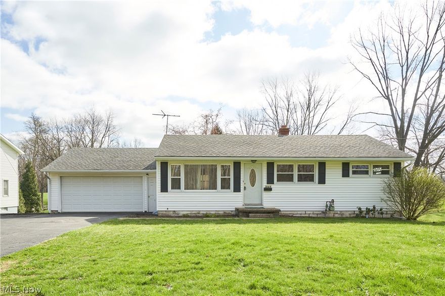 Check out this ranch in Norton with almost 1 acre of land and a 2 car garage. MAIN FLOOR: eat-in kitchen, family room, 3 beds and bath. LOWER LEVEL: Full unfinished basement with washer and dryer. EXTERIOR: patio, beautiful lot with a perfect mix of grass and woods.