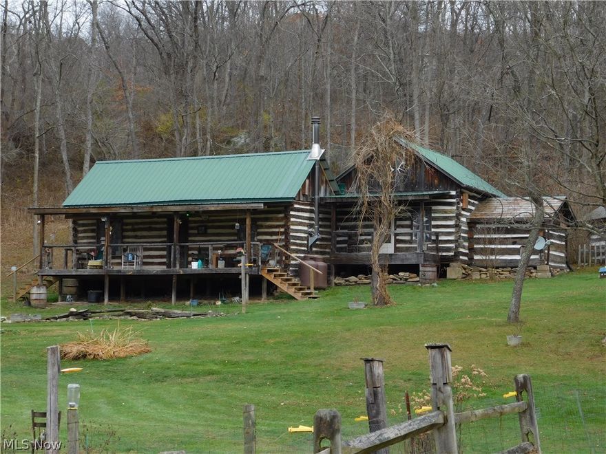 Unique Log Cabin on 7.2 acres. Original cabin was built in the 1860's by a freed slave in North Carolina then torn down and reconstructed in 2004 where it currently resides. It was added onto at that time as well. It comes completely rustic with exposed beams, wide plank floors and loft areas. There are numerous smaller outbuildings including a 24'x 24' utility shed and a pavilion with firepit. A pond and 2 creeks complete the property.Listing agent to be at all showings and property is occupied.