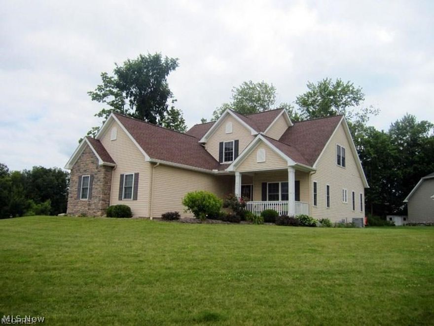This is a formal home is one of Streetsboro's finest developments of custom homes. Features first floor master suite and beautiful wood flooring in the kitchen and breakfast room 12 foot ceilings on the 1st floor. All appliances in the kitchen included. Granite countertops and gas/range oven. The 1st floor master suite has a walk in closet, soaking tub with gorgeous ceramic title. There is an awesome bonus room when you enter the second floor which makes a prefect play room, media room or could be a 5th bedroom. this property is geographically convenient to many major highways to include the Ohio Turnpike. It is minutes to Kent State University. It is also located 10 mins of major shopping which just continues to grow.