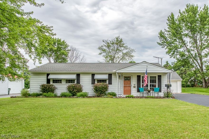 Move in and enjoy this charming 3 bedroom, 1 and a half bath ranch! Relax or greet your guests on the inviting covered front porch. The entry opens to the spacious living and dining rooms. This open floor plan is great for entertaining. The remodeled kitchen is a cook’s delight! Plenty of custom cabinets and lots of prep space. All the appliances stay! The laundry room is steps away from the kitchen and boasts newer cabinets. The washer and dryer stay! The 1/2 bath has been updated and is extra convenient. There are 3 nice size bedrooms and a beautifully remodeled full bath! You’ll love the privacy of the beautiful fenced in back yard! The many improvements include: Updated Kitchen, full privacy fence, A/C, furnace, roof, windows, blinds, blown-in insulation, chimney, carpet in living room, dining room, 3 bedrooms, updated bathrooms, new toilets, updated laundry room, newer front door, newer service door to garage, newer closet doors and trim in 2 bedrooms. This home is also violation