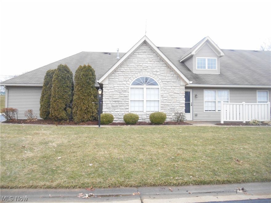 This beautiful ranch style condo just shines!  Nothing to do here but move in.  Spacious, open floor plan with a welcoming great room with cathedral ceiling, convenient kitchen with all appliances and a lovely dining area, first floor laundry complete with washer and dryer.  Awesome owners suite with cathedral ceiling, huge walk in closet and really nice full bath with large shower.  The second bedroom also has a walk in closet and an adjacent full bath.  Two car attached garage, security system, central vacuum.  So conveniently located near parks, dining and shopping.  Immediate possession.