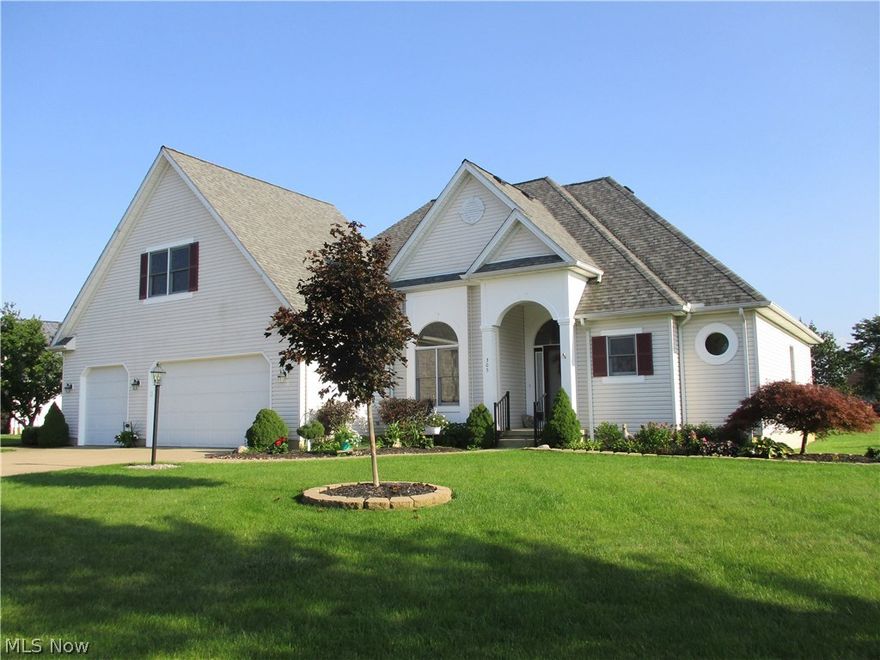 Welcome to this one owner custom built ranch home located on a Lakeside lot that is one of the largest lots in the subdivision. With over 2100 sqft, this home features a large great room with cathedral ceilings, dining room with a 12' tray ceiling, large eat-in kitchen with breakfast bar and a 1st floor laundry. The owner's suite has a cofferred ceiling and features a large master bath with double bowl sinks, Jacuzzi tub, shower and a walk-in closet. There is a huge 2nd floor bonus room that would be a great 4th bedroom, office area or theater room. Lots of room in the basement to finish and make additional living space. The heating system is hot water with 5 zones and has central air as well. New roof May 2015. There is a large deck off the back of the home with a Sunsetter awning, 3 car attached finished garage and a storage shed. Lots of upgrades here! Call for your personal tour today.