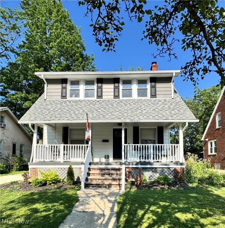 Updated Colonial in Euclid! This spacious 4-bedroom, 2-full-bath home is ideally located near Euclid High School and offers plenty of room to spread out. Enjoy your mornings or relaxing evenings on the sought-after front porch, or unwind in the attached enclosed back porch with a nice sized yard. Inside, you’ll find an eat-in kitchen with an enclosed pantry and an added plus - all appliances included. This home also has a full dining room—perfect for hosting. There is a partially finished basement and a two-car garage. Bonus: a partially finished attic space offers flexibility for a home office, playroom, or creative retreat. Move-in ready with comfort and charm throughout! Will transfer violation free!