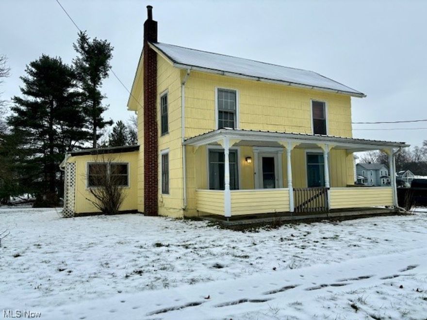 Great potential in this spacious 3 bedroom, 3 bath Century Style Home located in the Quaint Village of West Farmington.  Public water and public sewer make this very appealing! Nice size kitchen and dining area. Large living room. First floor bedroom and first floor full bathroom. 2nd floor offers 2 bedrooms and full bath. Convenient first floor laundry/ mud room  with additional bath. 2 car detached garage. Welcoming big front porch.  Home needs TLC but is most definitely worth taking a look. Schedule your showing today!