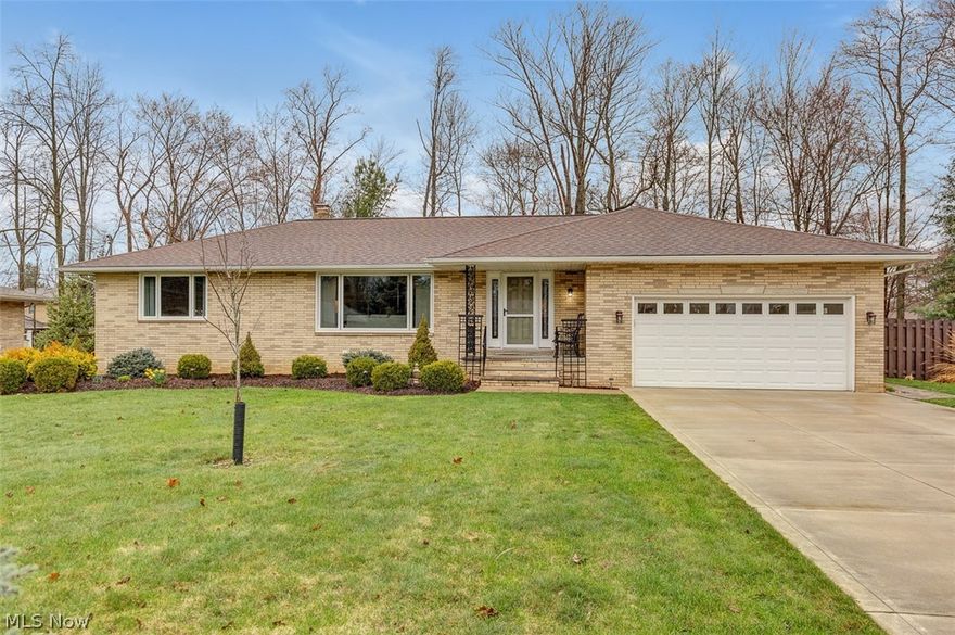 Welcome Home! Fully Remodeled 3 BR 3 BA Brick Ranch in the Heart of North Royalton! Located on a Picturesque Culdesac, the Curb Appeal of this Home makes a Great First Impression. With a 3 Car Wide Newer Driveway (2013), Newer Roof, Newer Gutters and Gutter Guards (2015) and Professional Landscaping, it Hints at what awaits inside! From the Front Porch, Enter through the Newer Front Door w/Side Panels into the Expansive Foyer w/Large Coat Closet and Space for Bench Seating. To the Left is the Living Room w/Large Display Window and Plenty of Natural Sunlight. Newer LVP Flooring throughout Main Level. Stanek Windows and Doors Installed (2017). Formal Dining Room is off the LR and leads to Generous Eat-In Remodeled Kitchen (2018) w/Soft Close Cabinets, Subway Tile Backsplash and Breakfast Bar. Off the Kitchen is the Family Room w/Wood Burning Fireplace and Sliding Doors to Backyard. Updated Half Bath and Garage Access in FR. 3 Spacious Bedrooms w/Hardwood Flooring also on Main Level. Owners Suite with Private Bath and Plenty of Closet Space. Fresh Paint Throughout. Full Basement has Large Finished Recreation Room and Large Utility Room w/Space for Workout Room, Storage, Private Office, etc. Glass Block Windows, New H2O Tank, Cleaned and Inspected Boiler, New Central Vacuum and Washer/Dryer convey. Additional Crawl Space Storage under Family Room and Accessible in Laundry Room. Fully Fenced Backyard is made for entertaining. New Stamped Concrete Patio and Lighted Steps w/Stamped Walkway (2021) around side of Home. Storage Shed on Cement Pad. Property Line extends past Opposite side of Creek. One Year Home Warranty Offered for Your Peace of Mind.