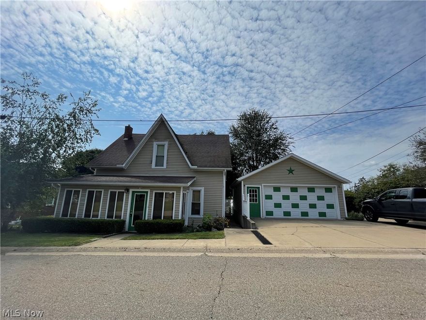 Well maintained home ready for new owners.  Cozy enclosed front porch with double entry.  Eat in kitchen & family room has open concept.  Kitchen appliances will stay for new owners.  Master Suite with full bath.   First floor laundry nook.  Large living room that leads to private porch that has a treehouse feel to it.  2 Bedrooms and full bath complete the second floor.  Unfinished basement with walkout cellar doors.  2 car unattached garage.