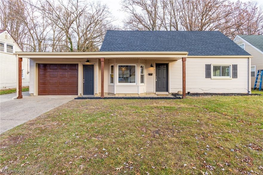 It's all brand new! This 4 bedroom, 2 bathroom home has been completely remodeled and is modern, bright, open, and has tons of natural light. You will love all the details and extra attention that was put into this renovation. The gorgeous kitchen has all new cabinets, counter tops, appliances, and an open view into the living room. The rustic, yet modern wood features will not disappoint. There are two first floor bedrooms and a fully renovated bathroom. The second floor has two more bedrooms and a convenient, cute half bathroom. Right off the spacious garage is a mud room/laundry room with access to the backyard and the kitchen. The backyard is private with a view of the woods, no neighbors behind you! Other updates include re-built exterior walls and front porch, new roof, doors, and windows, new furnace, hot water tank, and A/C, all new plumbing and light fixtures, new electrical panel, and more! The city Point of Sale inspection has been completed.