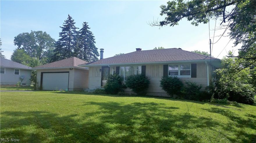 Excellent Ranch style home on large lot**The 2 car garage and breezeway provide a stately appearance on this quiet street***With a 19 foot eat-in Kitchen and hardwood throughout the first floor the potential in this home is limitless***3 good sized bedrooms make it great for easy living***The BONUS 39 foot long Recreation Room adds plenty of space for games, entertainment and so much more***Gather around the free standing wood-burning stove on those chilly winter days***A large utility room offers a huge space for storage and more***the separate laundry area makes it convenient to enjoy the rec room while you wait for your cloths to be finished***In a neighborhood of large lots you have plenty of room to enjoy your above ground pool and picnic type yard***The 2 car garage is attached by a breezeway and offers room for cars and more***Make ALL bids before it is gone!!!!!!!