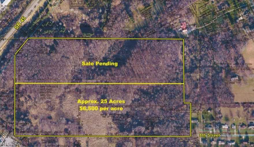 22.9 acres which was sold off of original listing of 47.9 acres MLS#3659886. 25 acres still available under #3659886