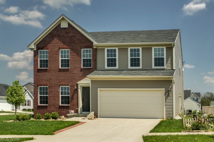Fabulous newer construction home.  4 bedroom, 2 1/2 bath colonial with 2 car attached garage with keyless entry in New Haven. Open great room with formal dining room. Eat-in kitchen with large pantry. Master suite with on suite bathroom with double sinks, soaking tub and walk-in closet. Endless possibilities, basement is roughed in for future bath to make an awesome bonus room. Call this home with community playground, pavilion and putting green. Enjoy the tranquility of country living with the convenience of expressway only minutes away from your front door.