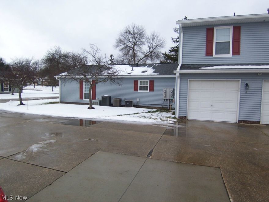 A ranch condo is in the heart of Stow.  This 2 bed, 1.5 bath unit has an attached garage.  Within a few hundred feet are the pool, tennis and basketball courts, clubhouse.  The unit has updated windows.  Fox Den Golf Course is just seconds away.