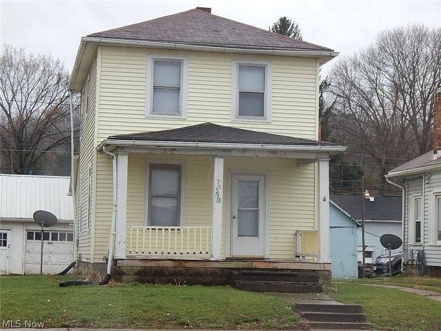 Nice two story home freshly painted, refinished hardwood floors, 3 bdrms., main flr. laundry, 1 bath and super large 3+car garage. More finishing touches being done