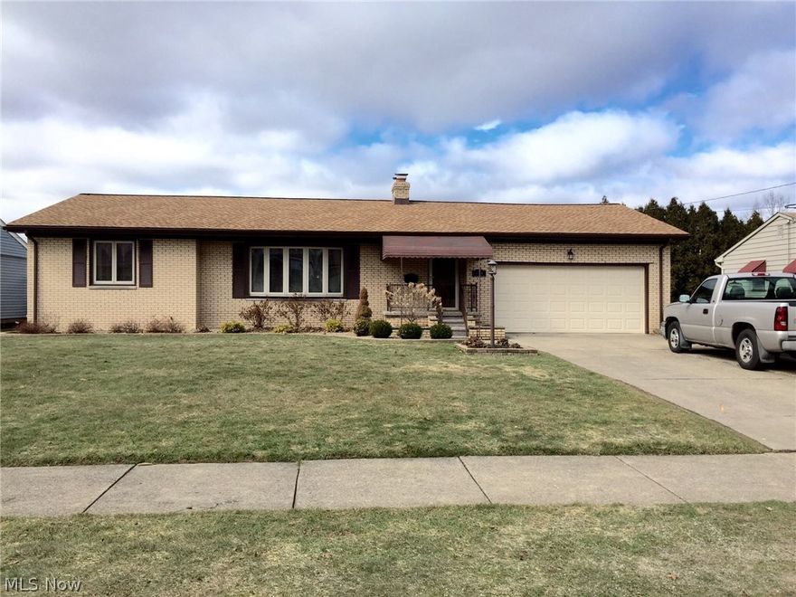 well maintained brick ranch.large bay window in living room,modern kitchen with all appliances,replacement windows,newer roof ,shed in rear with electric,rec room in basement with fireplace.huge sun room to entertain a large gathering.close to park.