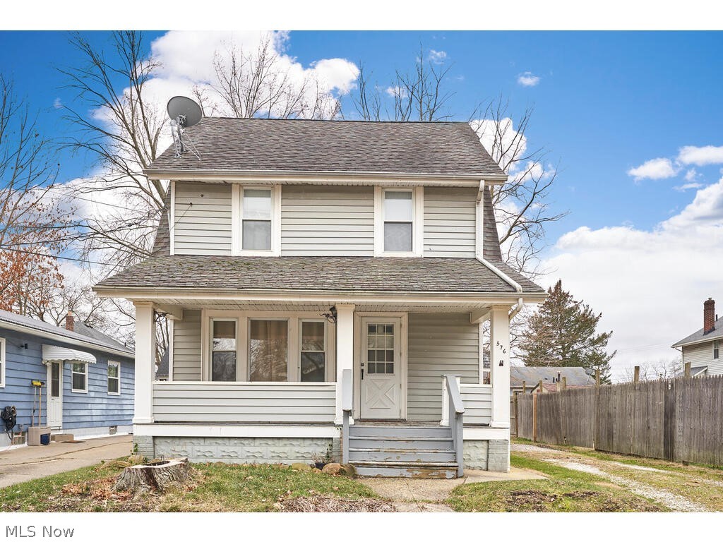 Great opportunity for a first home or investment. This house offers 3 bedrooms with 1.5 baths and plenty of storage space in the full basement. Some of the highlights are the large covered front porch, rich natural hardwood floors, fireplace with surrounding built-in's and a partially fenced in yard! Don't miss your chance to call this place home.