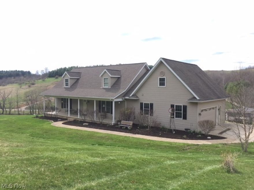 You know what they say , location is EVERYTHING !!!
Here's a fantastic location, sitting on over 5 Acres.  Have the country home right outside of town with all the amenities not too far away.   Barn with a fenced in pasture, bring the kids and the animals.
This home has so much to offer.  Entering from the two car garage you will walk into a foyer that enters the kitchen with an open concept.  Nice spacious living room with a cozy fireplace.  Step out the front door to a quiet country setting with a covered porch.  This three bedroom home offers a first floor master bedroom with a master bath and 1st floor laundry.  Upstairs is mirrored spacious bedrooms with a full bath.  This home also features a full basement.  There is also a quality view of the valley that you are sure to love off the back deck. 
Need space when the in-laws or family visit ?  No worries, there is an extra apartment above the garage with a kitchen, bath and laundry room.  Great potential for a rental.  Whatever