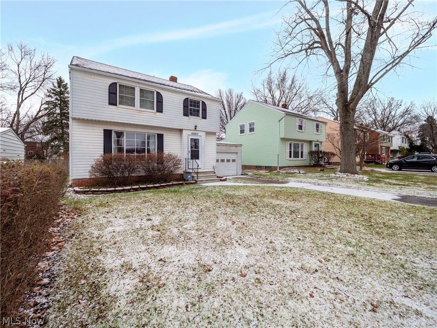 This colonial in Lyndhurst comes with lots of great updates you will enjoy. Outside you will see a modern architectural shingled roof, double pane insulated replacement windows and siding. Step inside and see the hardwood floors through the living and dining room, an updated kitchen and a fantastic sun room off the back of the house. There is also a half bath on the main level on your way out the to large 1-car attached garage. Upstairs there are 2 large bedrooms and one smaller one perfect for your home office, workout area or a third bedroom. The full bath has been updated with a subway tile shower and ceramic tile on the floor as well. The carpet up the stairs and in 2 of the bedrooms is all newer carpeting. The basement is half finished and half unfinished utility space. You will see the newer furnace (2013) and tankless hot water heater (2019) in the unfinished side along with laundry space. In the back the yard is fully fenced and the sunroom leads out onto a deck.