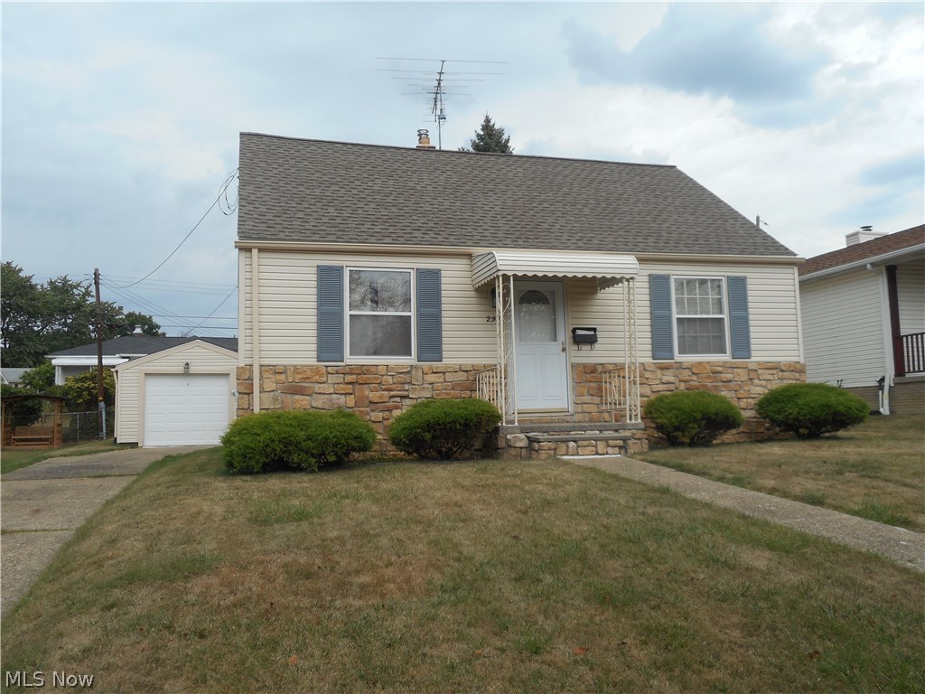 This charming Cape situated in an area of nicely maintained homes conveniently located near shopping and the new Voris Elementary school. The newer roof , vinyl siding with decorative stone front enhances the curb appeal. Formal living room, eat in kitchen plus a cozy family room addition with sliders to a 16 x 10 deck porch and a sunny backyard. Full basement with new water heater and glass block windows . This home is neat and clean and has been very well cared for! You'll want to make it your own.