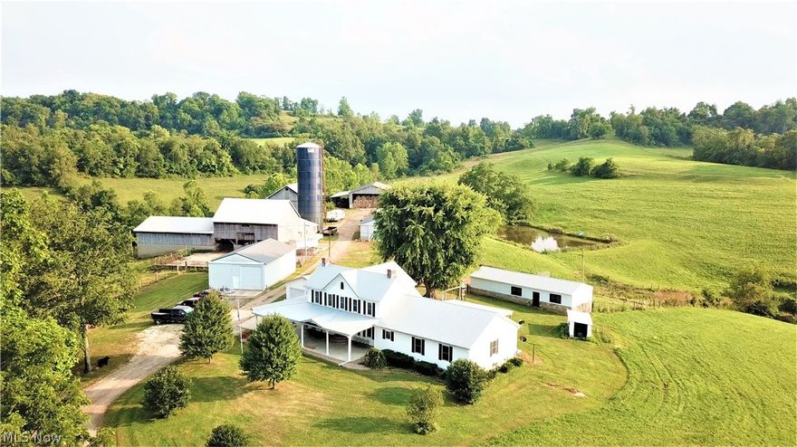 273 +/- acres of land for the farming and/or hunting enthusiast.  The property includes 2 ponds and is fenced for cattle. The original farmhouse was completely restored and added onto in 2011 with new roof in 2019.  Gorgeous woodwork, original staircase, chandelier and fireplace with tasteful updates, (2) Furnaces and A/C units 8 years old, Gorgeous kitchen, custom cabinets and  huge pantry, enormous master suite (over 600 sq ft) and you will not want to leave the master bath including the soaking tub and walk in shower. The buildings have been well maintained with newer roofs and include a 28x48 "Garage Mahal" built in 2012 with concrete floor to store your toys, 40x80 barn with feed lot, 50x70 hay barn with 24x70 lean to, a silo and many other buildings and sheds (a complete list can be obtained from the listing agent).  Home has free gas per owner, mineral rights DO NOT CONVEY.  This property offers fantastic hunting grounds with record breaking animals harvested in recent years.