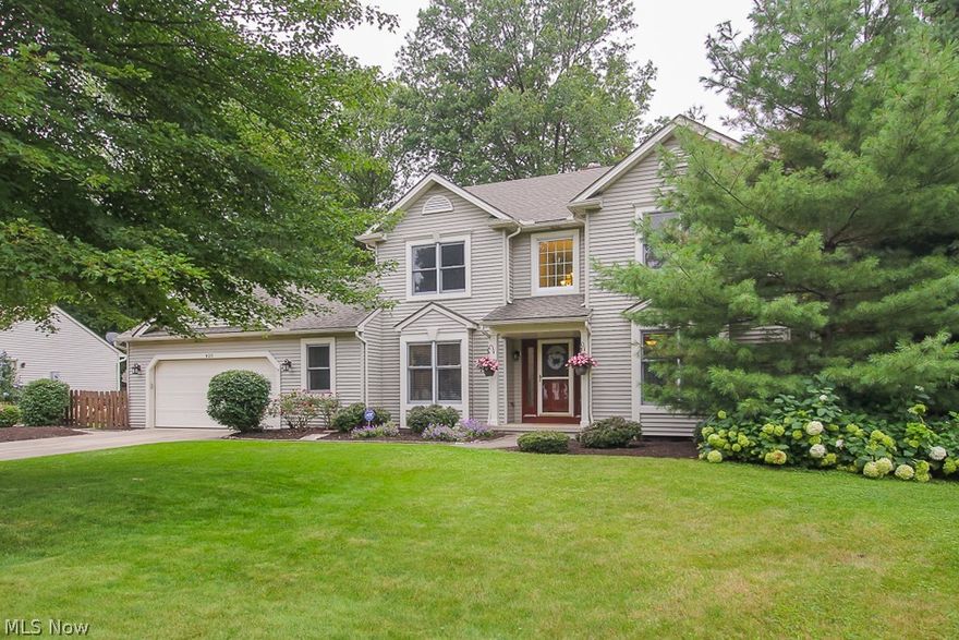 Tucked away in one of Avon Lake’s premier communities, this quality built Gamellia home is totally updated w/ quality materials. Truly unique, full of charm and character! Two story foyer welcomes guests & sets the stage for more to come. Flanked by formal living & dining rooms w/ hand scraped oak floors. Family room with two sided fireplace features beautiful views of the backyard and stamped patio (2018).  The crowning jewel of this home is the gourmet kitchen featuring space beyond compare. Granite counters, massive custom island w/ wood counter top, stainless appliances with professional grade built in side by side fridge and freezer, range, and microwave. Custom blinds (2018) throughout the home. Planning desk and sitting area, too!  The second level features vaulted master bedroom, Remodeled ensuite masterbath (2015), granite counters, double vanity separate shower and huge jetted tub. Three additional bedrooms, bathroom with double sinks, granite top and separate shower/toilet r