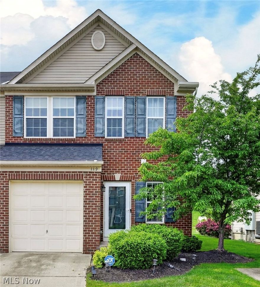 Welcome to the desirable Sandstone Ridge Community in Berea! This beautifully maintained END-unit townhome combines modern comfort, stylish finishes, and easy low-maintenance living. Filled with natural light from additional end-unit windows, this 3-bedroom, 2.5-bath home offers a bright and airy feel throughout. Built in 2009, the home features more than 1,700 square feet of thoughtfully designed living space with an open-concept layout perfect for both everyday living and entertaining. The spacious Great Room seamlessly connects to the gourmet kitchen and adjoining dining area, creating an inviting gathering space. The kitchen is equipped with a center island, granite countertops, stainless steel appliances, and ample cabinetry. A stunning stone gas fireplace serves as the focal point of the main living area, adding warmth and character. Just off the main level, enjoy access to a private deck with peaceful views - ideal for relaxing or entertaining guests outdoors. Upstairs, newer carpeting (2024) adds a fresh touch to the second
level. The Owner's Suite features a beautifully updated private bath with a luxury shower (2024), a spacious walk-in closet, and an additional closet for extra storage. Two additional bedrooms, a full bath, and convenient second-floor laundry room with new washer and dryer (2024) complete the upper level. Additional highlights include an attached garage, whole home water system with water softener and filter, new roof (2025), and maintenance-free living with lawn care and snow removal included. Conveniently located near shopping, dining, parks, and highway access, this move-in ready home offers the perfect combination of comfort, convenience, and carefree living.
