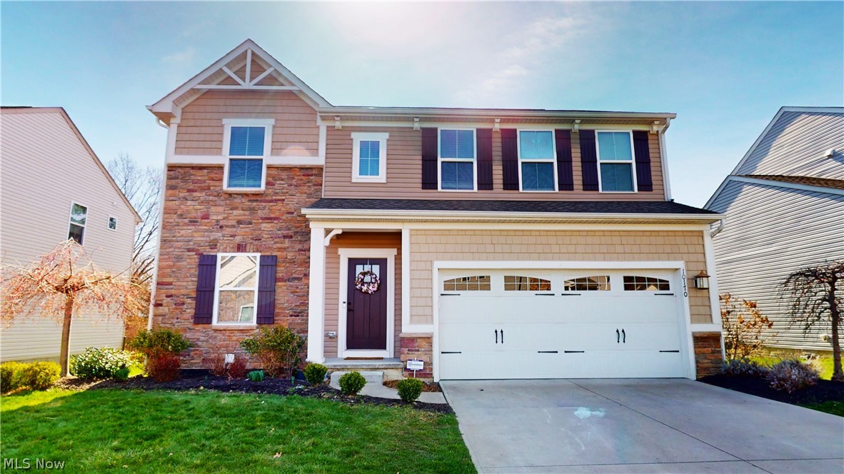 Welcome to this "like-new" Colonial in Concord Township! Only 9 years young, this open-concept home is move-in-ready and waiting for its next owner. The first floor offers a welcoming sitting room, a powder room, a large great room with gas fireplace and cushy newer carpet, a trendy kitchen with stainless appliances, large eat-in island, pantry and a breakfast room with vaulted ceilings and a wall of windows. The second floor offers 4 generous bedrooms including an owner's ensuite with large closet and glamour bath with double sinks. There is also a convenient, second floor laundry. The lower level adds rec space, tons of storage and a room with roughed-in plumbing for a bathroom. Out back there is a deck, fire pit, shed and lush fenced-in yard. A two car garage completes this lovely home. Located in a small, quiet community that is just minutes to the best Mentor shopping and dining. What else could you possibly need? See the 3D tour and call for your showing today!
home is located in a quiet yet close to the best shopping and located community