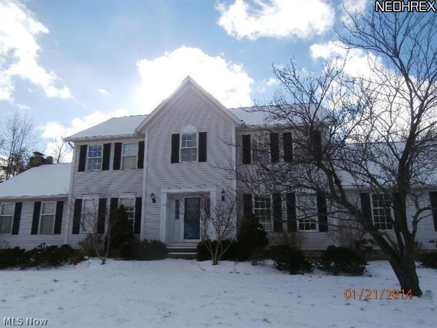 Spectacular 4 Bdrm 2.5 Bath 2624 Sq Ft Stone and Sided Colonial with 2 Car Attached Garage, Huge Eat-in Kitchen with Center Island and Bay Window, Formal Dining rm, Family Rm with Fireplace, Master Suite, 1st Floor Laundry, Full Unfinished Basement, Deck, Central Air, Central Vaccuum and so much More~!  What a Gem!!