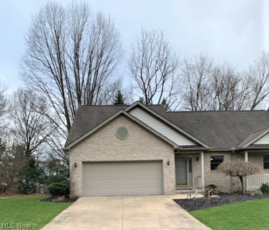 Beautiful 1 1/2 story condo on a cul de sac in Jackson Township. Lovingly maintained with newer refrigerator, microwave and dishwasher in the kitchen that looks out into the 2 story great room. Plenty of light and a cozy fireplace welcome you to this space leading out to a nice size deck that allows you to enjoy the lovely spring and summer flowers that are planted in the beds around the home. This condo offers a first floor owner's suite with a large closet that connects to a full bath.  Washer and dryer remain in the first floor laundry space.  Enjoy a great loft area upstairs along with another full bath and spacious bedroom.  A clean full basement rounds out this home and could easily be finished to add even more living space.   Improvements - Kitchen backsplash, new shower enclosure, great room flooring, carpet on stairs.