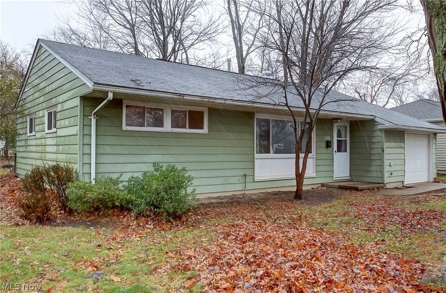 Enjoy true first floor living in this nice Parma Hts ranch style home with updated kitchen and bathroom. Updated kitchen features beautiful cabinets, stainless steel appliances, granite countertops and ceramic tile flooring. !st floor laundry.  Great storage in the full attic. Three bedrooms including a master with double closets. Large fully fenced backyard. Enjoy the one car attached garage. Great location!