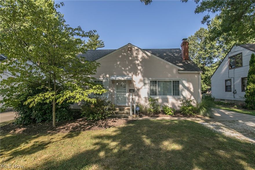 NEAT AS A PIN ! This Charming 4 Bed, 1.5 Bath Cape, set on a Kent, Ohio dead-end street within walking distance of KSU & downtown, boasts good bones & has been consistently well-cared-for by one family over the course of its 65-year-old life!! In 2008/09, roof, glass block windows, concrete driveway were handled for you by the original owner! Before that, replacement windows and vinyl siding were completed. In the last 4 years, insulation was added, new electric panel & exterior service upgraded, original hardwood in living room and two first floor bedrooms restored, and 4-sides-around basement waterproofing done w/ sump added. (Now it's ready for your architectural drawings and basement living space plans!) All wallpaper has been removed in this one, folks! Wood stair treads under carpeting to 2nd floor can be exposed by next owner if desired. Kitchen and baths are in wonderful condition with some lighting/appliance upgrades and "on trend" colors. The atypical 2+ car garage is a dream