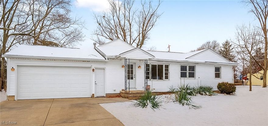 Welcome home to this beautifully renovated, turn-key ranch situated on a full acre of serenity! Offering the ease of one-floor living and an expansive layout, this home has been redesigned with comfort, style, and modern living in mind. Step inside to an inviting living room filled with natural light, highlighting the brand-new engineered laminate flooring that flows throughout the home. The stunning, fully remodeled kitchen features sleek granite countertops with a leathered finish, stylish backsplash, new cabinetry, and stainless steel appliances — a perfect blend of function and contemporary design. A spacious family room with vaulted ceilings and skylights provides an incredible second living area ideal for gatherings or quiet relaxation. The private primary suite, located just off the family room, offers a peaceful retreat, complete with a luxuriously newly expanded and fully renovated master bathroom. Bedrooms 2, 3, and 4 all feature new flooring and updated lighting. A beautifully remodeled full bathroom and a convenient first-floor laundry room complete the main level. The HUGE basement has brand new carpeting and offers endless potential — entertainment space, additional bedrooms, gym, playroom, or home office — plus a remodeled bathroom for convenience. Outside, enjoy your 1-acre property from the freshly stained deck with new rails. There is a two-stall stable on the property. Additional updates include: • Brand-new garage door • New front vinyl siding • Mostly all new windows • New interior and exterior doors • New recessed lighting • New air conditioning system • New front roof • New Hot Water Tank. This home offers updates at every turn. Don’t miss your chance to own this spacious, beautifully finished ranch on a private acre — schedule your showing today!